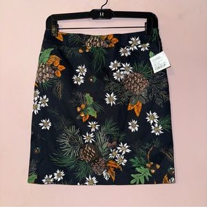 Love Moschino Black Flower Print Mini Skirt Size 4 NWT! MSRP: $250!